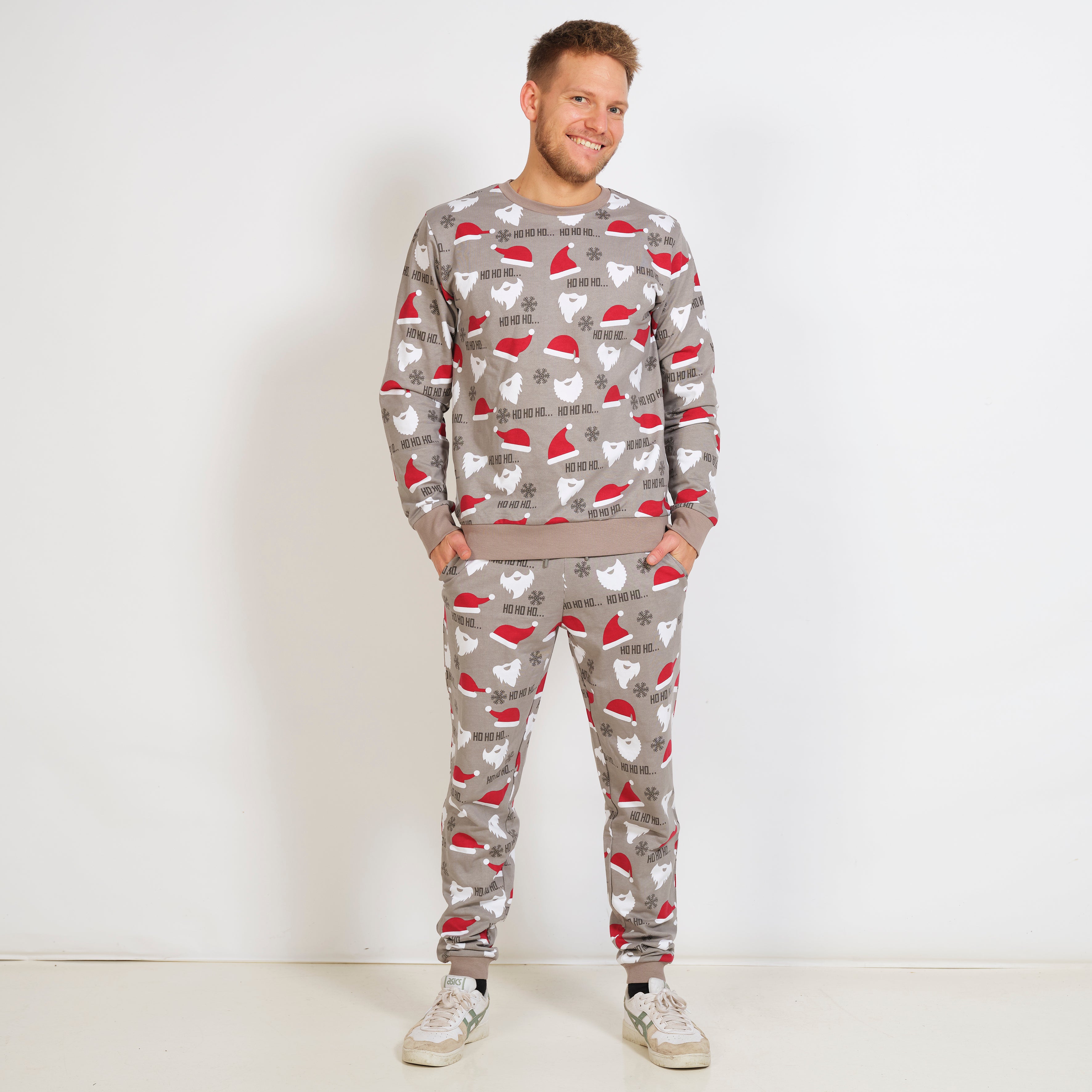 Sweatsuit De Noël Gris - Homme