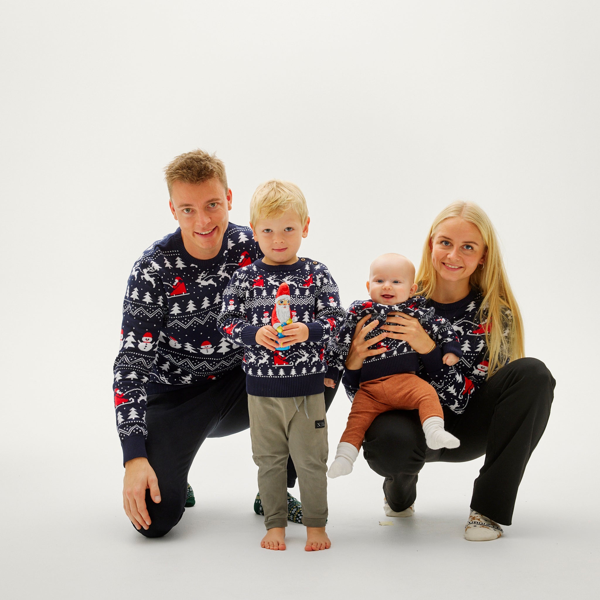 Le Pull De Noël Stylé Bleu - Homme.
