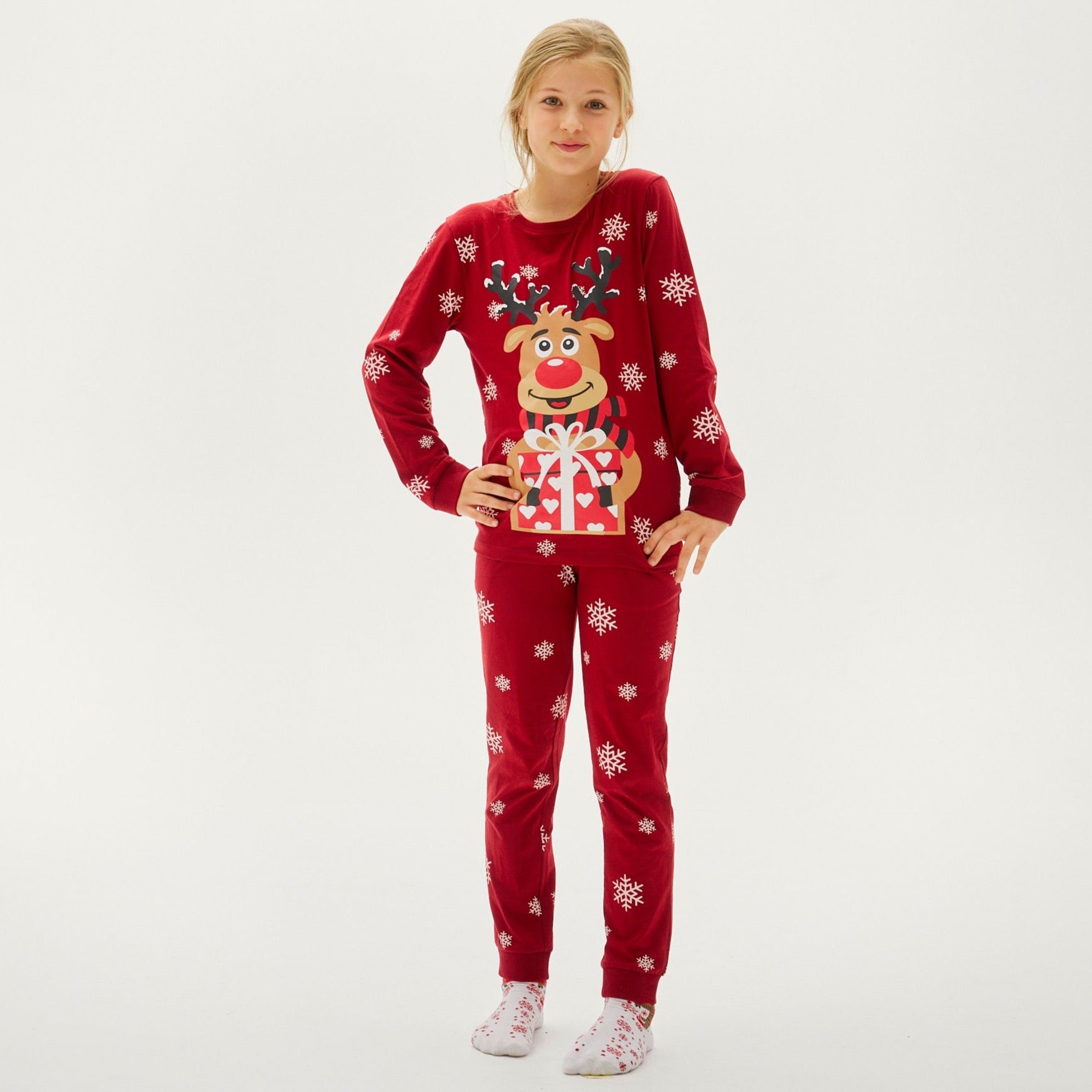 Pyjama Adorable De Rudolphe Rouge - Enfants