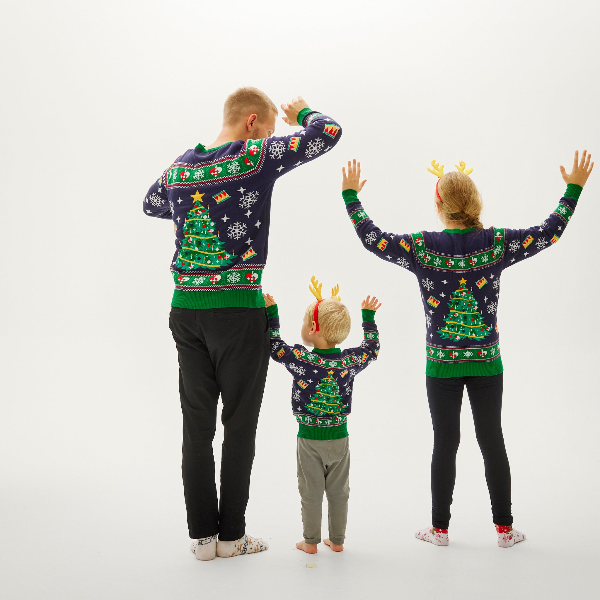 Pull De Noël De L'arbre LED Bleu - Enfants