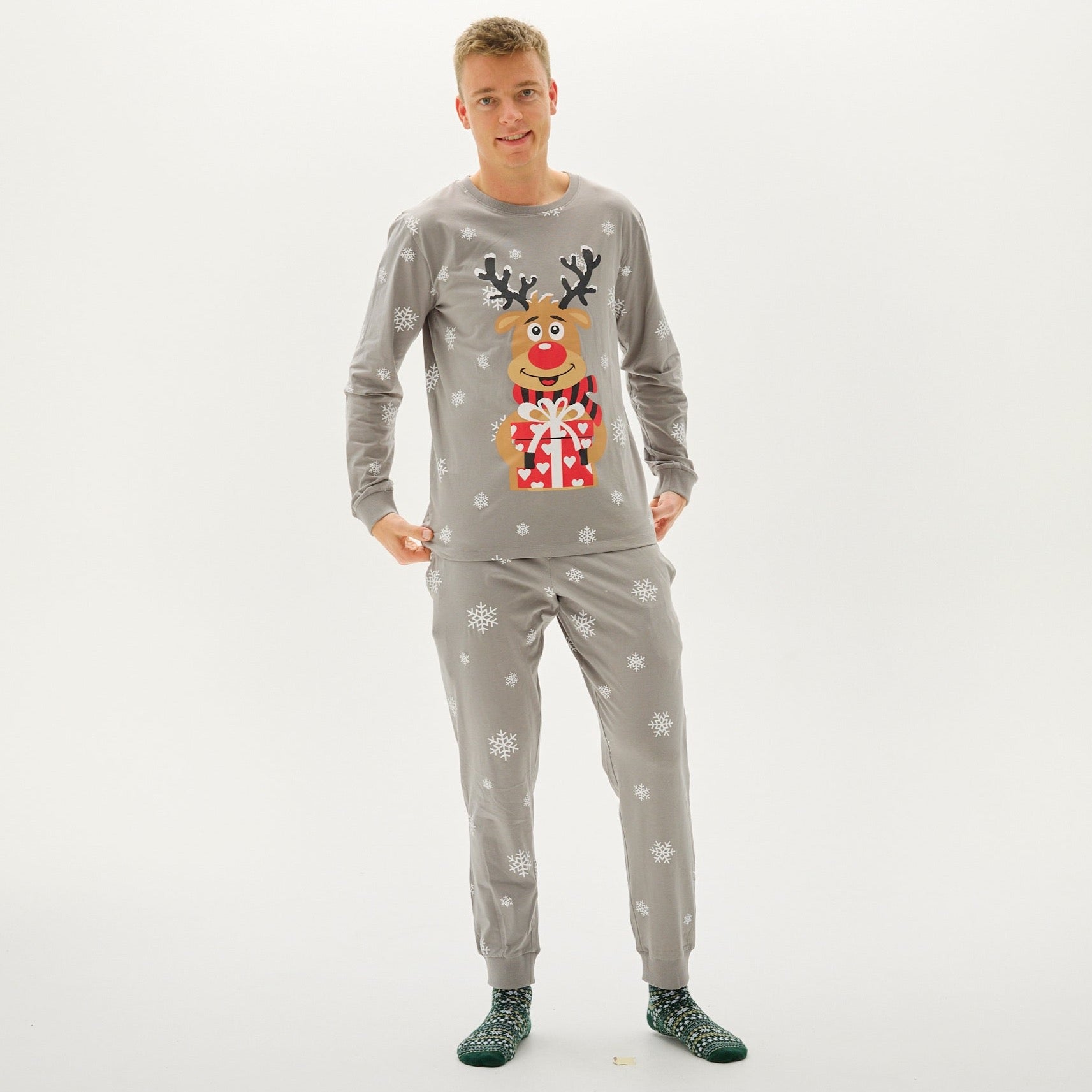 Pyjama Adorable De Rudolphe Gris - Homme