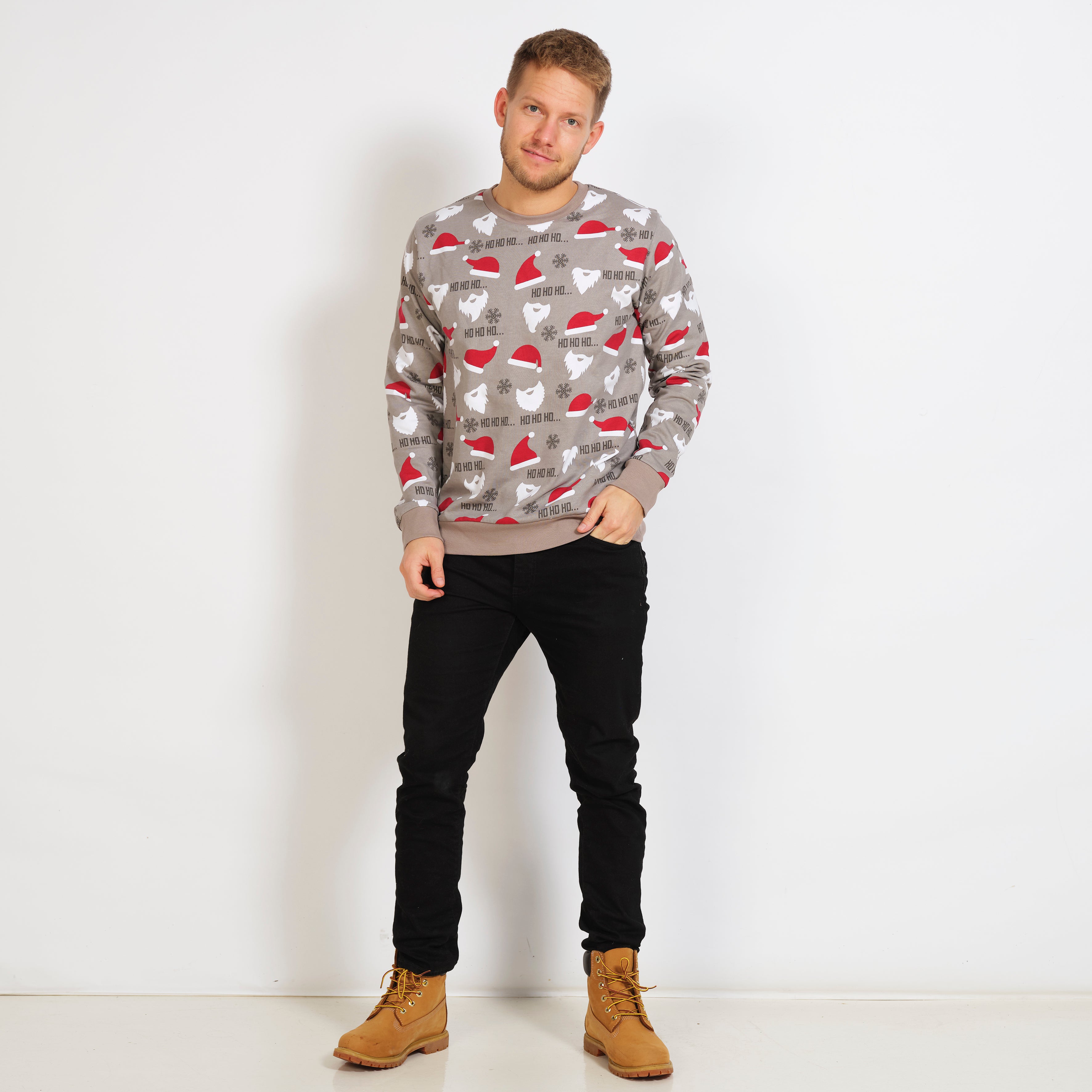 Sweatsuit De Noël Gris - Homme