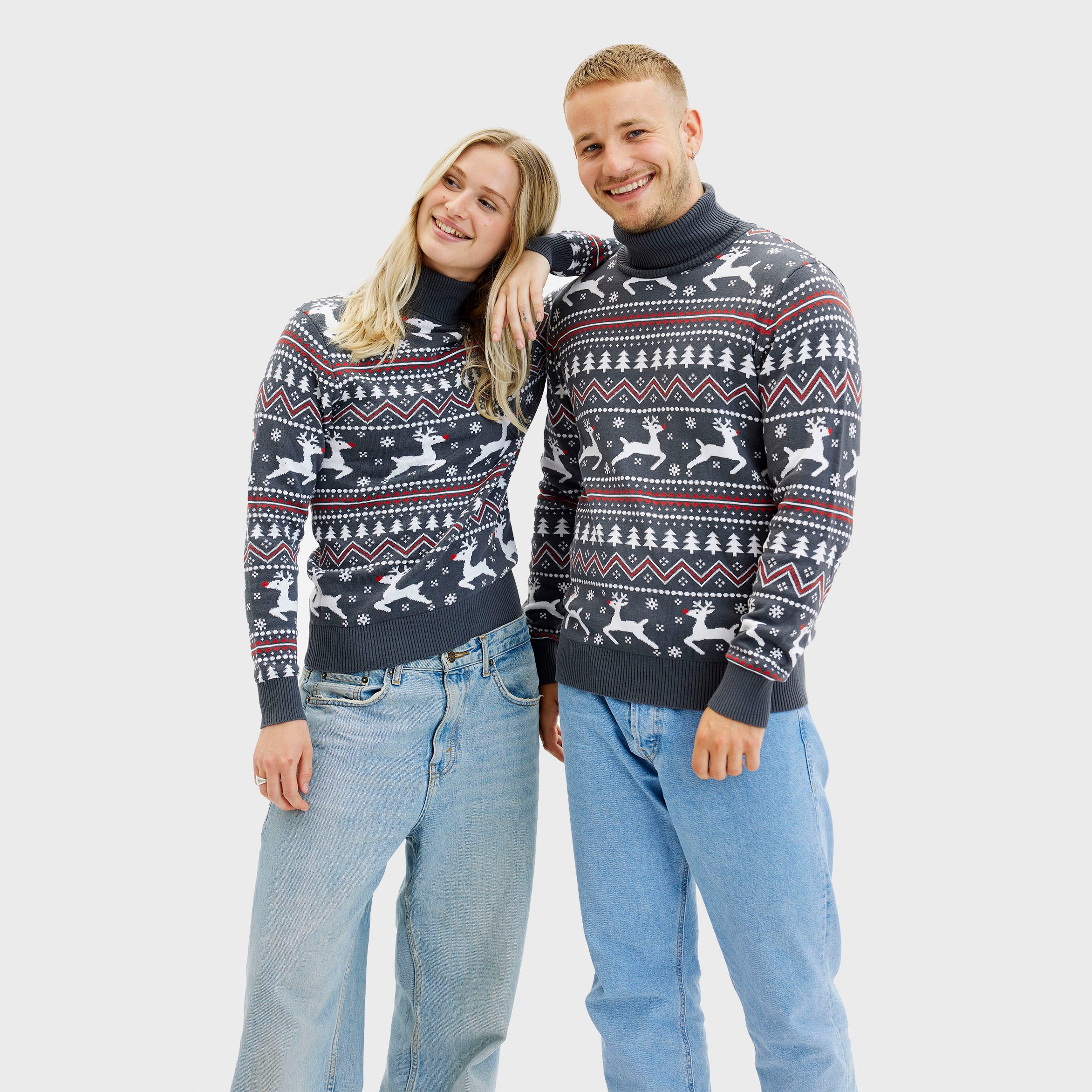 Le Pull De Noël Stylé Á Col Montant - Femme