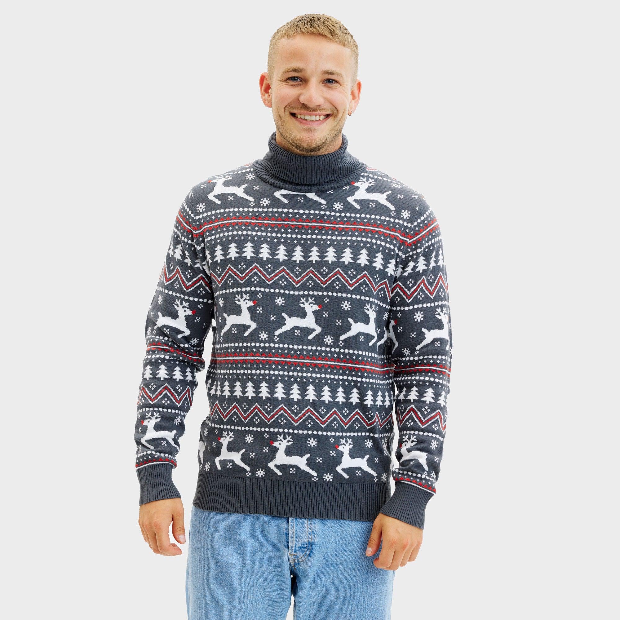 Le Pull De Noël Stylé Á Col Montant - Homme.