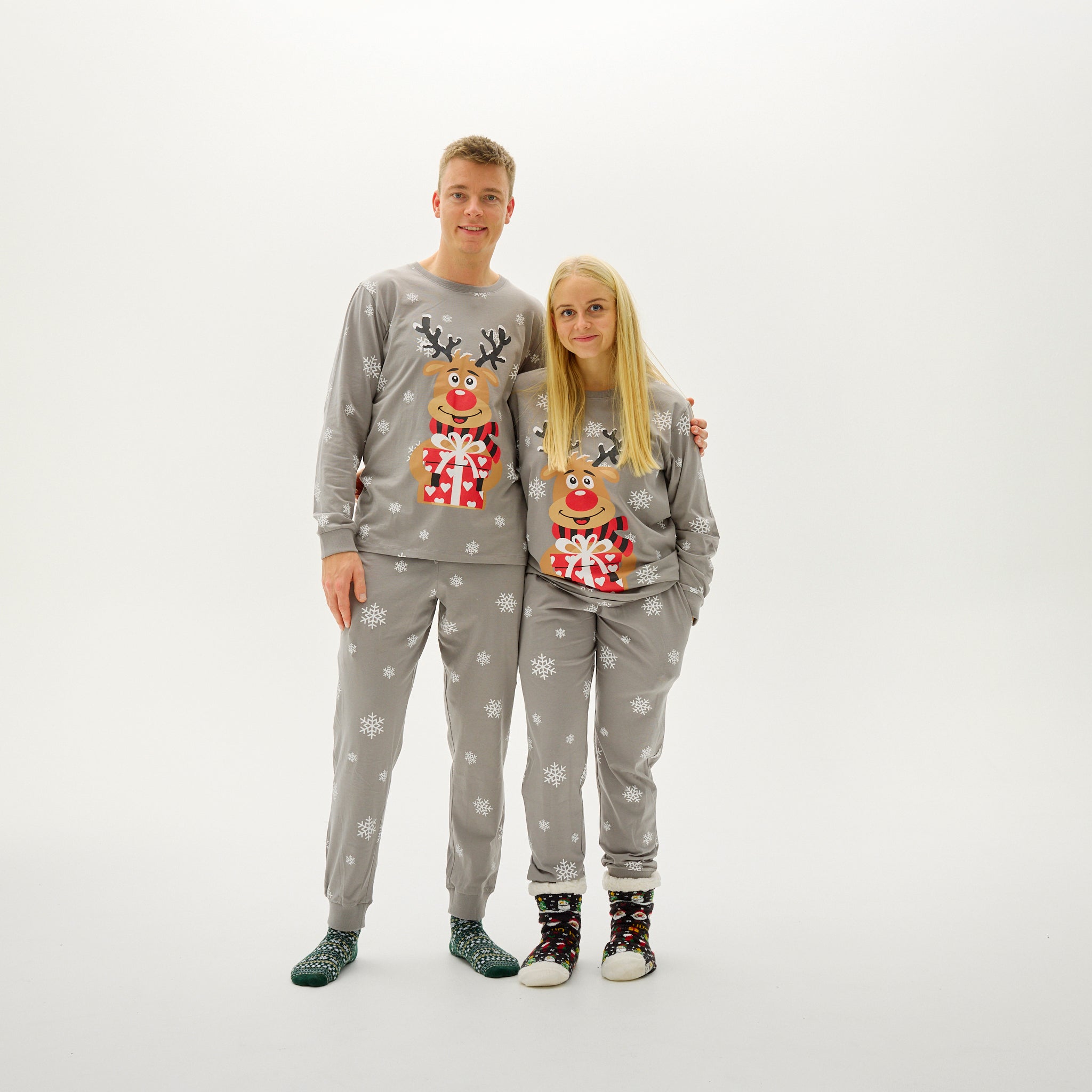 Pyjama Adorable De Rudolphe Gris - Homme