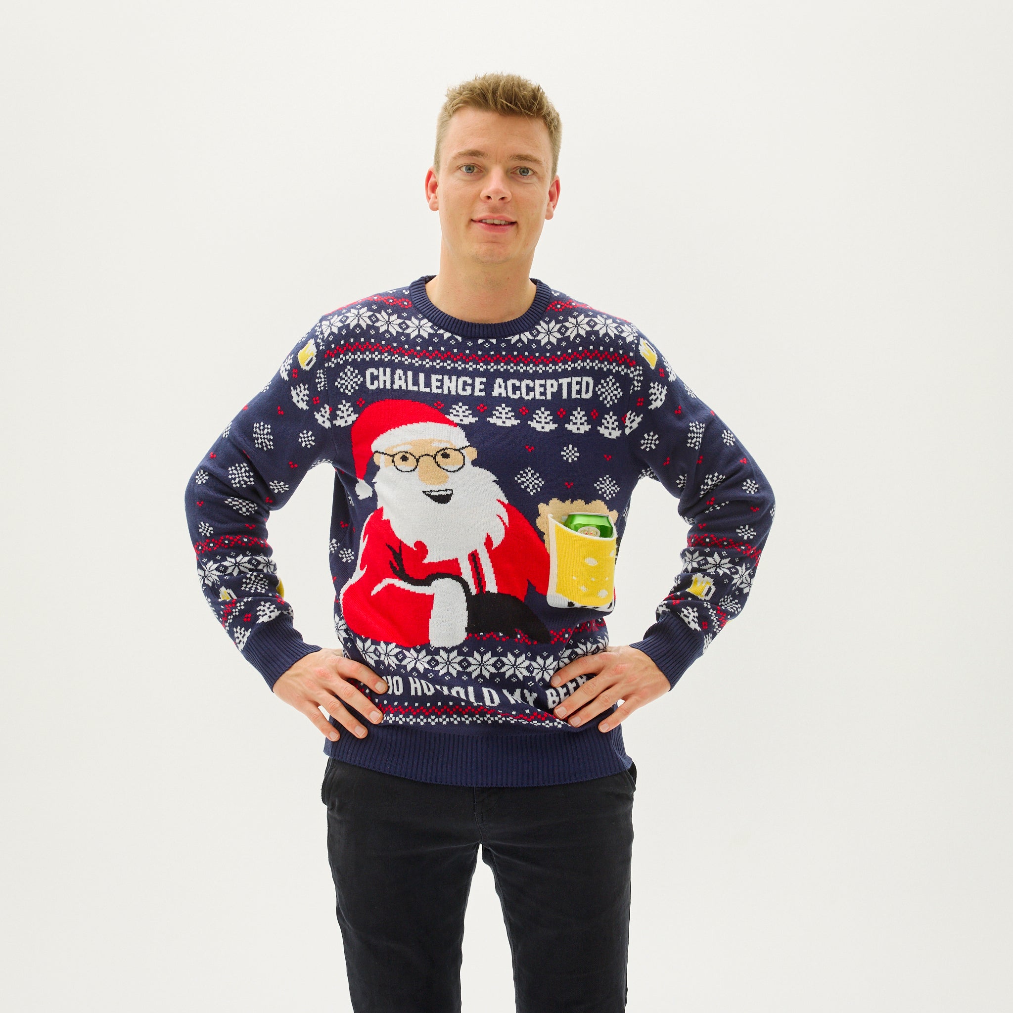 Ho Ho Hold My Beer Sweater - Homme